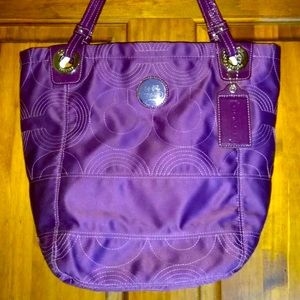 Coach purple tote